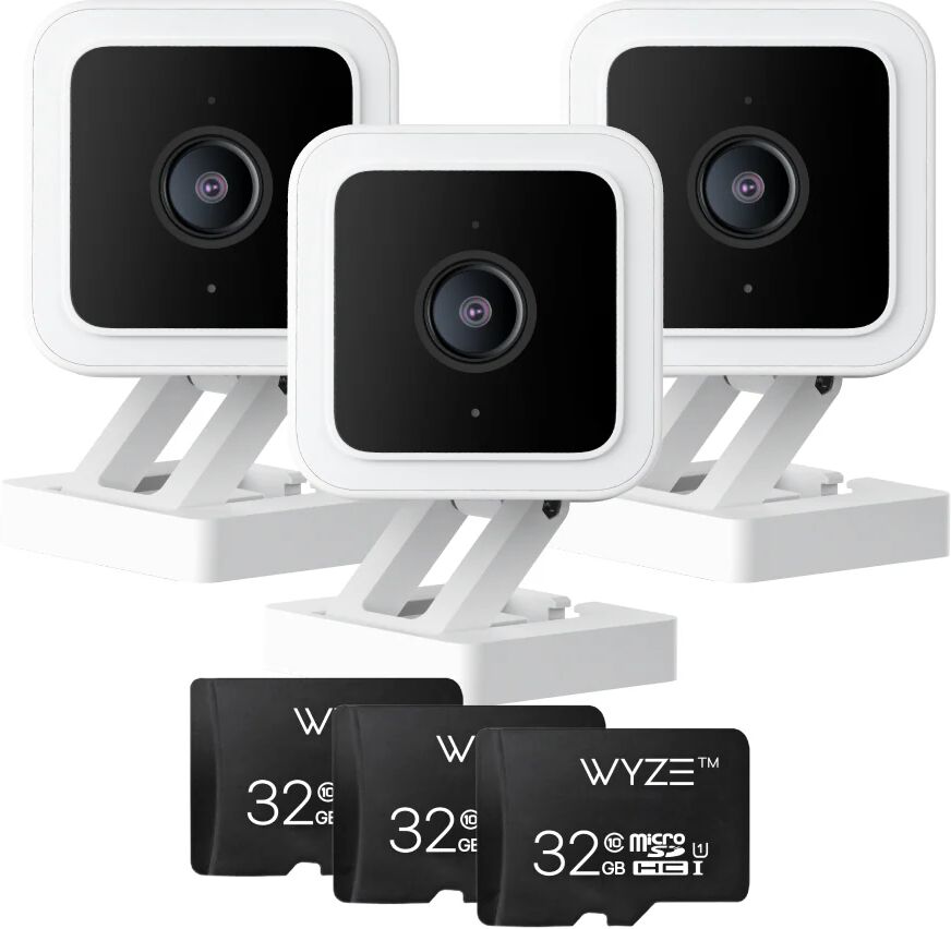 Wyze Cam v3 Security System Bundle - (3x) Wyze Cam v3 + (3x) 32GB microSD Card 1