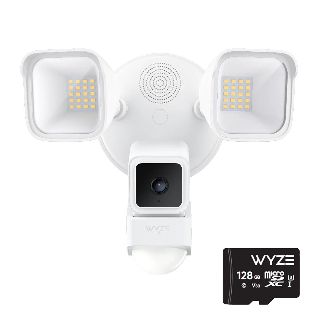 Wyze Cam Floodlight (v1) - Cam Floodlight + 128GB microSD Card
