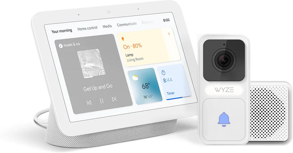 Google Nest Hub (2nd Gen) + Wyze Bundles - Nest Hub + Video Doorbell + Chime