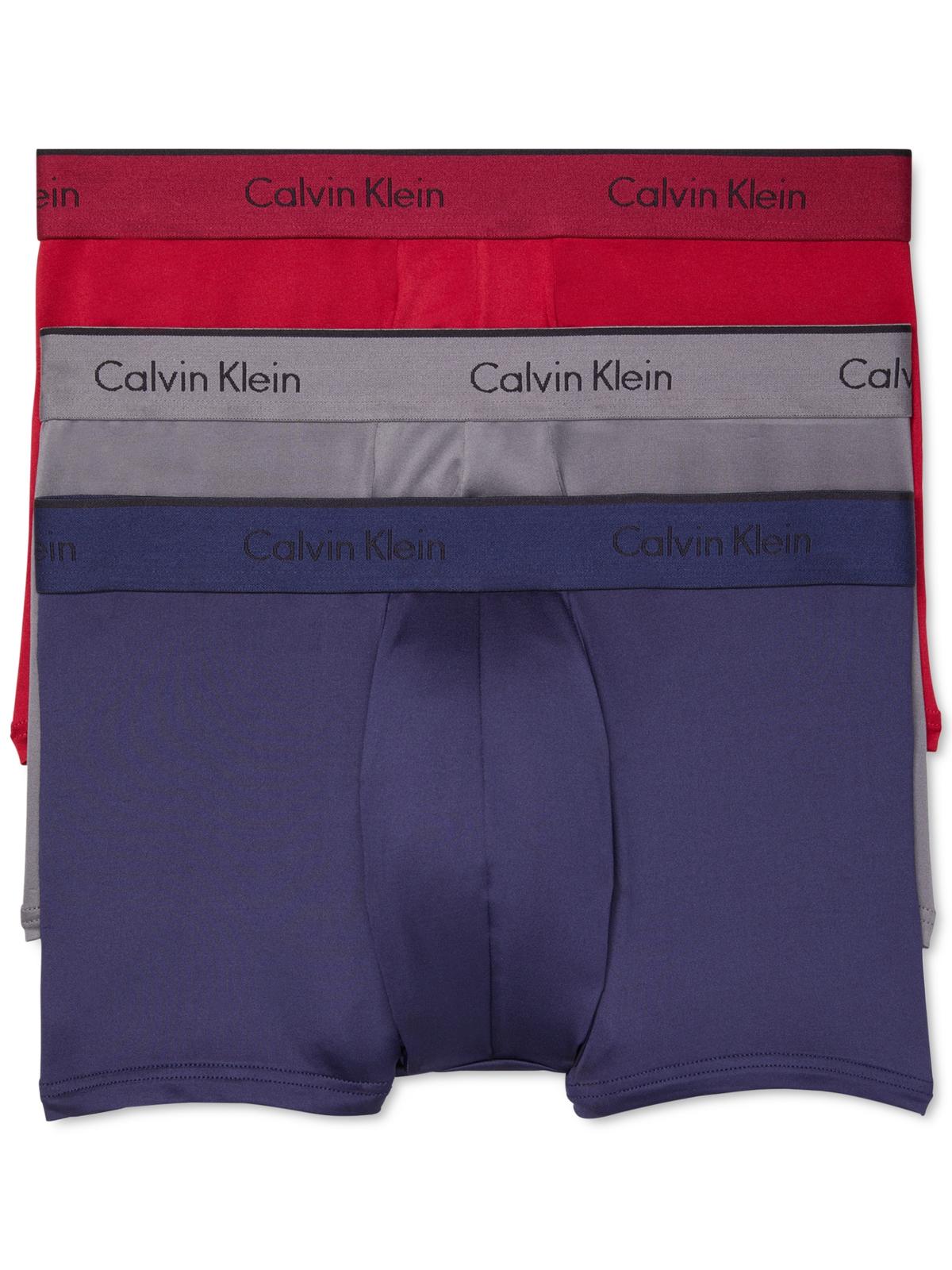 Calvin Klein Men's 3 Pack Logo Boxer Briefs Underwear Red Size X-Large