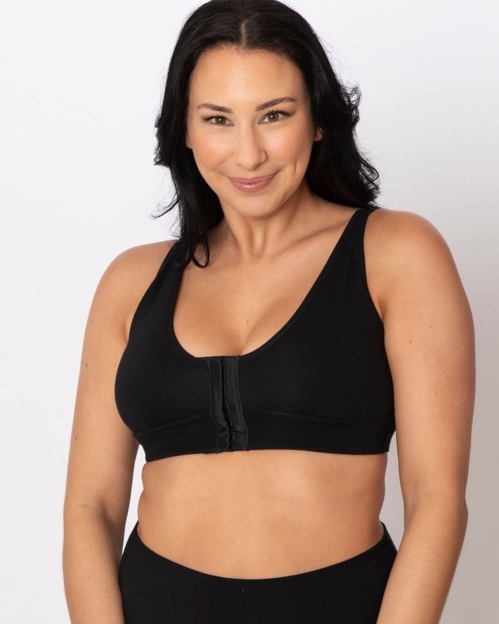 Women's AnaOno Pocketed Front Closure Post Surgery Bra in Black size 3XL   Soma - Women - Black - 3XL