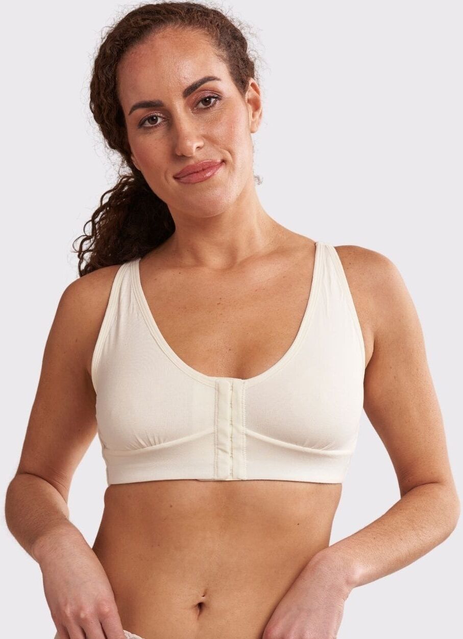 Women's AnaOno Pocketed Front Closure Post Surgery Bra in Ivory size Medium   Soma - Women - Ivory - Medium