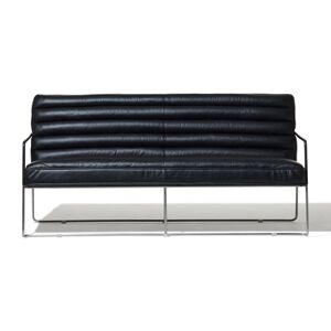 Industry West McQueen Sofa - Midnight Black Leather