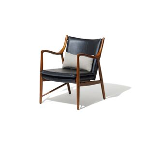 Industry West Olsen Leather Lounge Chair - Midnight Black Leather