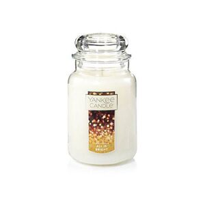 Yankee Candle Co Yankee Candle All is Bright Scented Premium Paraffin Grade Candle Wax with up to 150 Hour Burn Time, Large Jar