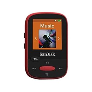 SanDisk Recertified - SanDisk Clip Sport SDMX24-004G 4 GB Flash MP3 Player - Red - FM Tuner - 1.4' - microSDHC - MP3, AAC, Audible, FLAC, Ogg Vorbis, WAV.