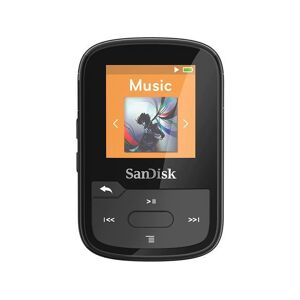 CELUX SanDisk 32GB Clip Sport Plus MP3 Player, Black - Bluetooth, LCD Screen, FM Radio - SDMX32-032G-G46K