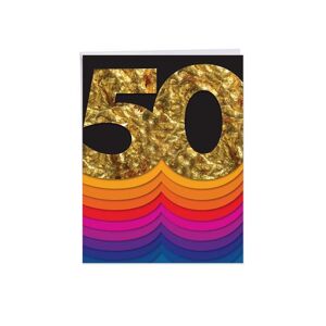 Value Brand The Best Card Company - Big 50th Happy Anniversary Card (8.5 x 11 Inch) - Jumbo Group Card, Loving Celebration - 50 Bold Milestones J6110CANG