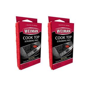 Weiman Products LLC Weiman Cook Top Scrubbing Pads, 3 Count, 2 Pack Cuts Through the Toughest Stains - Scrubbing Pads Carefully Wipe Away Residue