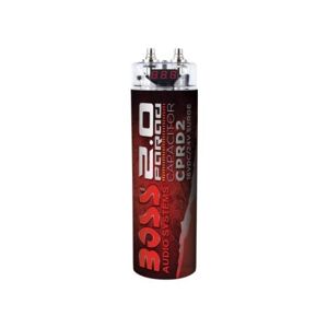 Boss audio systems cprd2 2 farad car capacitor for energy storage to enhance bass demand from audio system