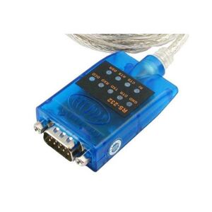 Gearmo 16in. USB 2.0 to RS-232 Serial Converter w/ LED Indicators & FTDI
