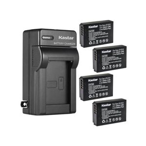 Kastar 4-Pack Battery and AC Wall Charger Replacement for Canon LP-E12 LPE12 Battery, Canon LC-E12 LC-E12E Charger, Canon EOS M50, EOS M50 Mark II.