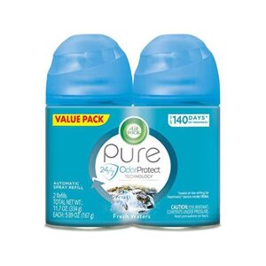 CARHARTT CIT GROUP Air Wick Pure Freshmatic 2 Refills Automatic Spray, Fresh Waters, Air Freshener, Essential Oil, Odor Neutralization, Packaging May Vary, 5.89 Ounce