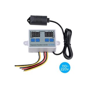 dodocool Dual Digital Temperature Humidity Controller Home Fridge Thermostat Humidistat Thermometer Hygrometer XK-W1099 AC110-220V