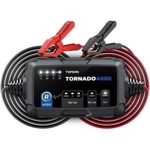 TOPDON Car Battery Charger, TOPDON T4000 4A/1A Auto Smart Battery Maintainer Desulfator for Lead-Acid/Lithium ion Batteries
