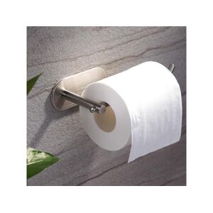 Value Brand YIGII Adhesive Toilet Paper Holder - MST001 Self Adhesive Toilet Roll Holder for Bathroom Kitchen Stick on Wall Stainless Steel Brushed