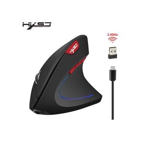 ESTONE HXSJ Wireless Mouse Optical 2.4G Mouse Ergonomics 800/1600/2400Dpi Wrist Treatment Vertical Mouse For PC Laptop Desktop-Black