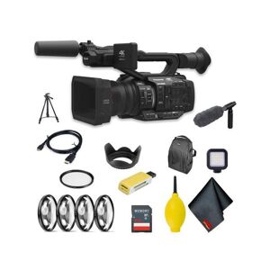 Panasonic AG-UX180 4K Premium Professional Camcorder Advanced Accessory Bundle w/ Deluxe Padded Backpack, Condenser Shotgun Microphone & More
