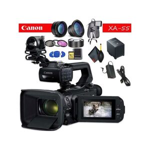 Canon XA55 Professional UHD 4K Camcorder Advanced Accessory Bundle
