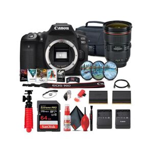 Canon EOS 90D DSLR Camera (Body Only) (3616C002) + Canon EF 24-70mm Lens Advanced Bundle
