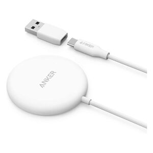 Anker Magnetic Wireless Charger, 5ft USB-C Cable with Detachable USB-A Connector, PowerWave Magnetic Pad Slim Only for iPhone 12/12 Pro / 12 Pro.