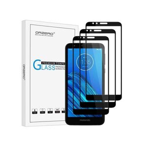 Mimo Tech [3 Pack] Orzero Tempered Glass Screen Protector Compatible for Motorola Moto E6, 2.5D Arc Edges 9 Hardness HD Anti-Scratch Full-Coverage [Replacement]