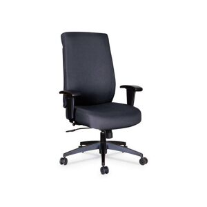 Alera Wrigley Series High Performance High-Back Synchro-Tilt Task Chair, Black Fabric
