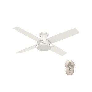 Hunter Fan Company hunter indoor low profile ceiling fan, with remote control dempsey 52 inch, white, 59248