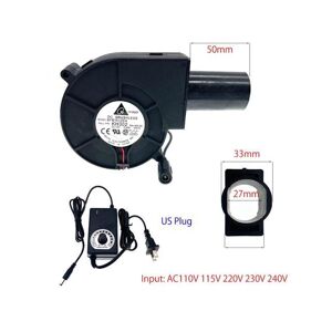 YINGHUA BBQ Fan BFB1012EH PWM Blower 9733 97x97x33mm 12V 2.94A Large Air Flow 110V 220V AC Powered Fan Variable Speed Controller(Blower with uk plug)