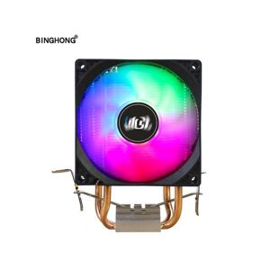 YINGHUA Cpu Cooler Pc Fan Cooling System 2 Copper Tube 3PIN 90mm LED Fans For LGA1200 1150 1151 1155 1156 1356 1700 And3 AM4 Motherboard (2 FAN)(3PIN LGA.