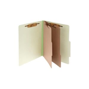 Acco Pressboard 25-Pt. Folder, Letter, Six-Section, Green, 10 per Box (ACC15046)