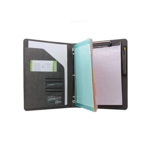 Value Brand Binder Portfolio Organizer with Color File Folders, Business and Interview Padfolio with 3-Ring Binder, Clipboard