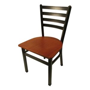 Oak Street Mfg. - SL2160P-SV-C - Ladderback Chair w/Cherry Wood Seat & Silvervein Frame