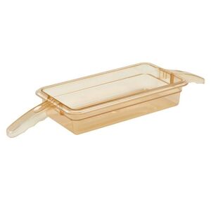 Cambro - 32HP2H150 - 1/3 Size 2 1/2 in Amber H-Pan™ Double-Handled High Heat Food Pan