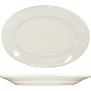 International Tableware ITI - RO-13 - 11 1/2 in x 8 1/4 Roma™ American White Platter With Rolled Edging