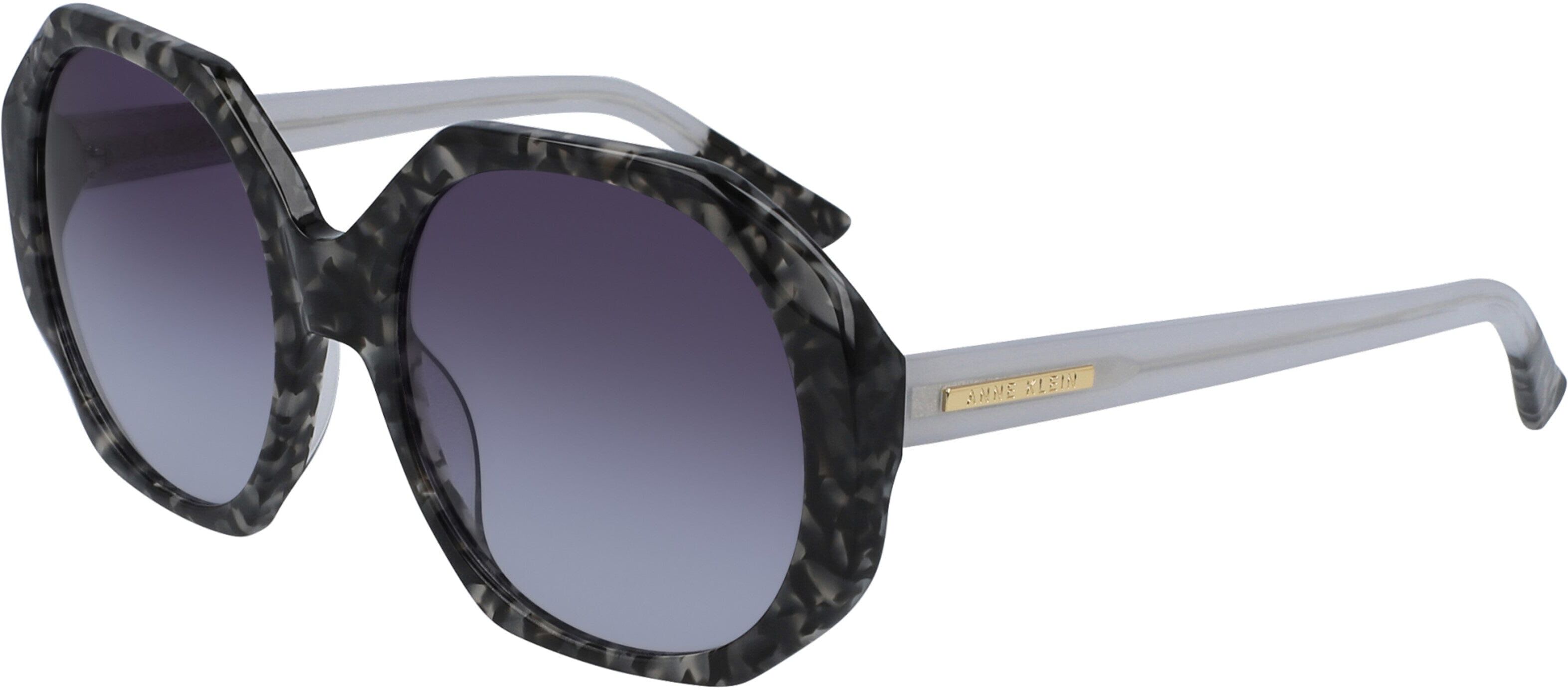 Anne Klein Women's Tortoise Geometric Oversized Sunglasses in BLACK TORTOISE