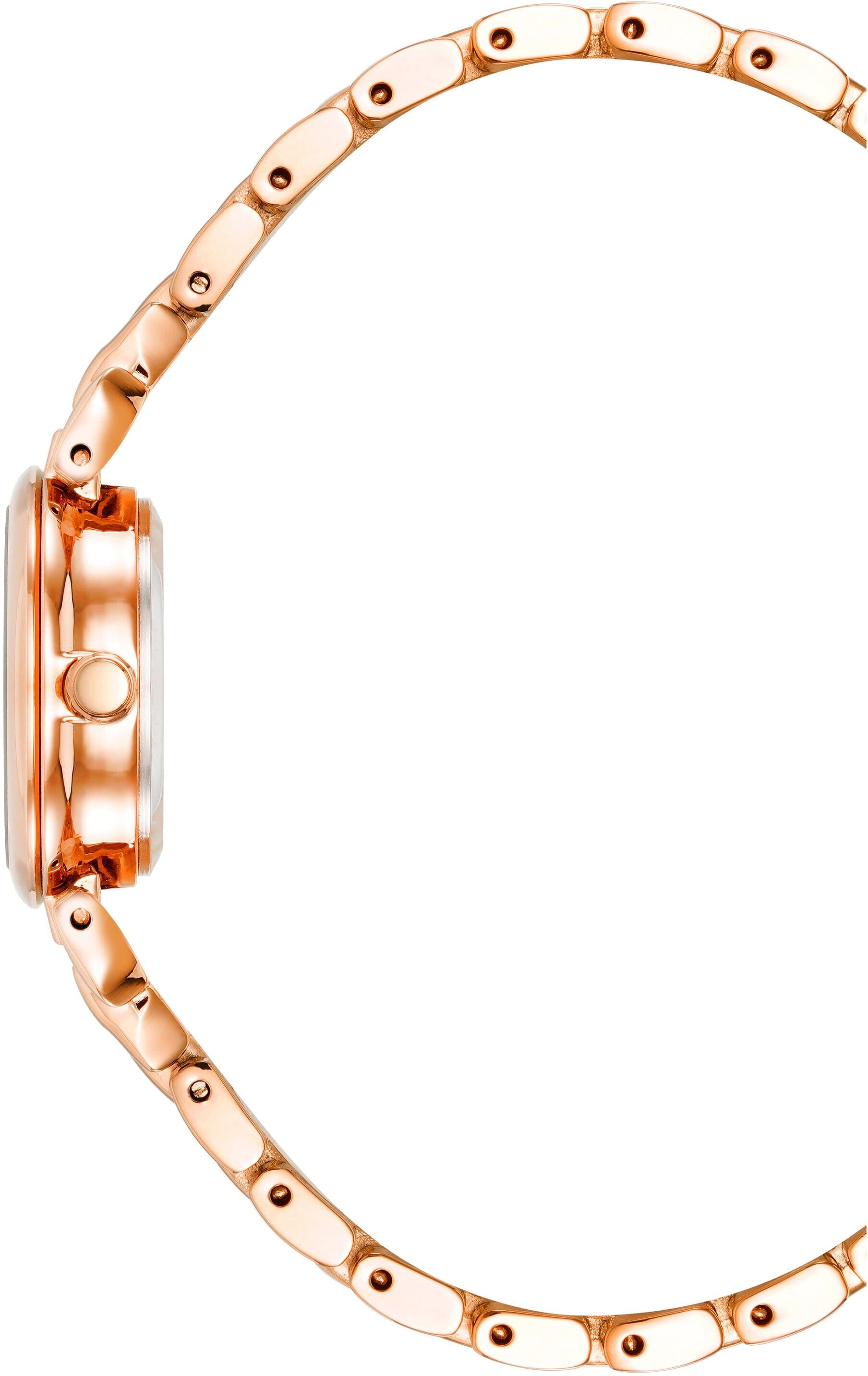 Anne Klein Women's Roman Numeral Dial Bracelet Watch Set in Rose Gold-Tone