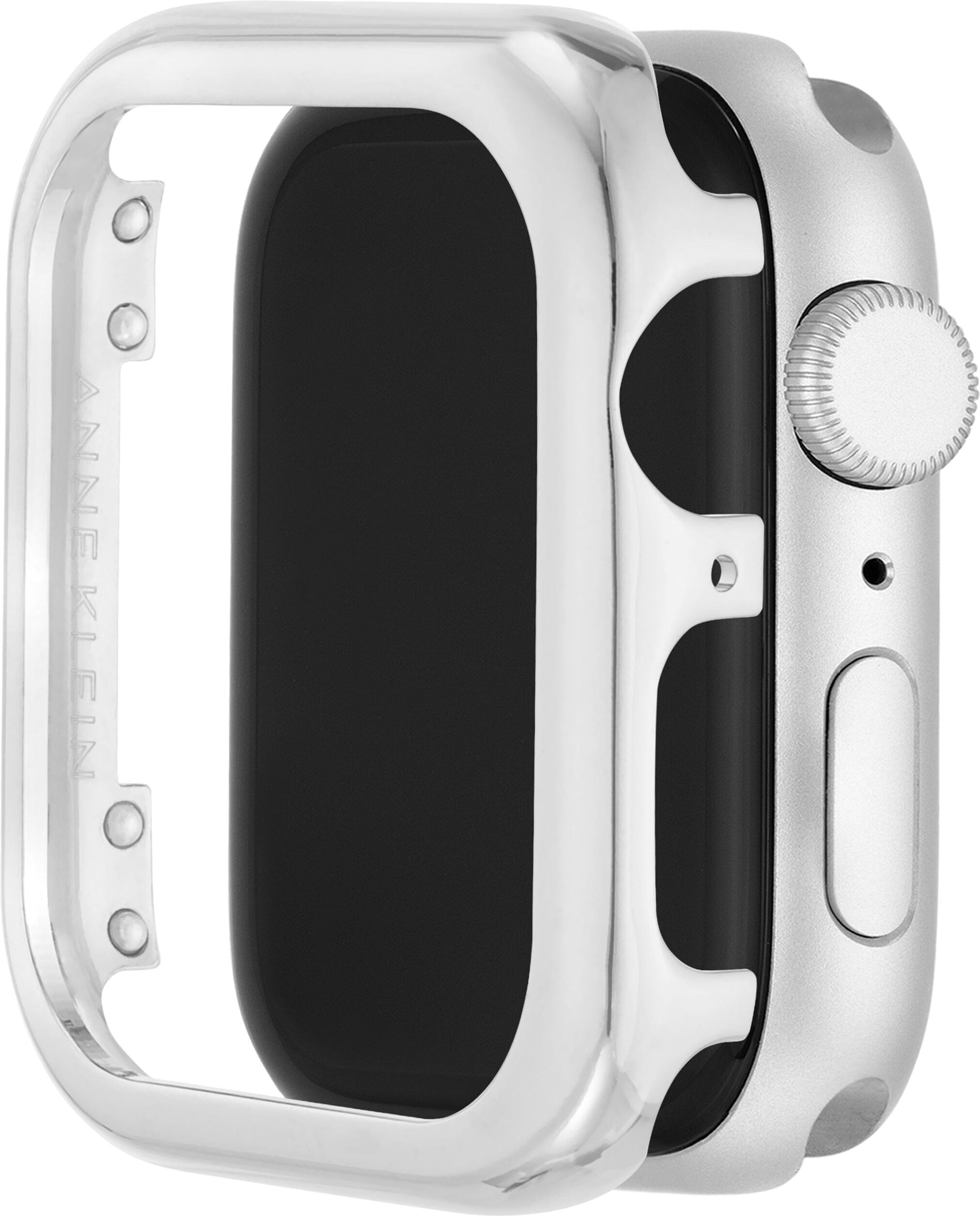 Anne Klein Women's Polished Metal Bumper for Apple Watch in Silver-Tone size 40mm