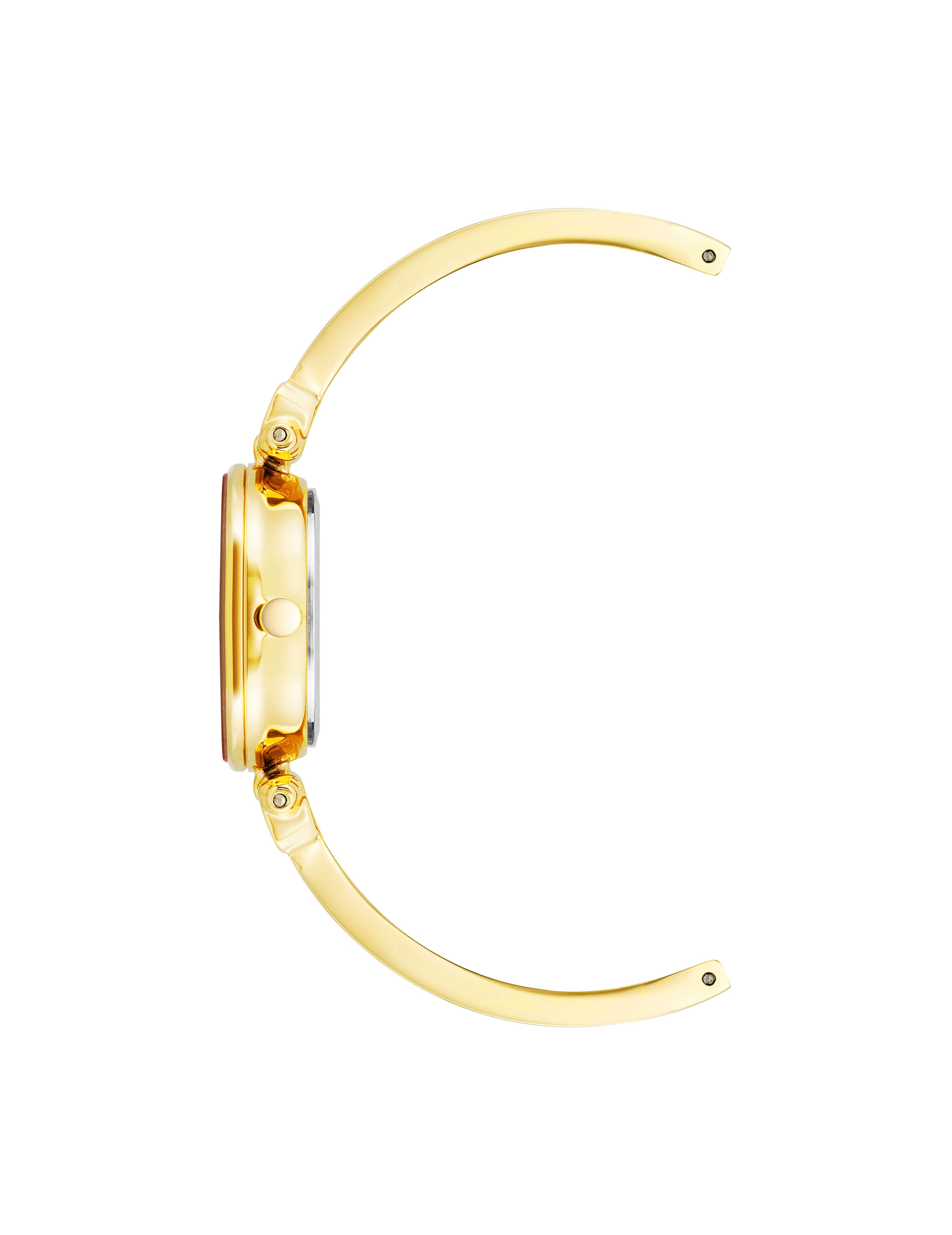 Anne Klein Women's Diamond Accent Bangle Watch in Red/Gold-Tone
