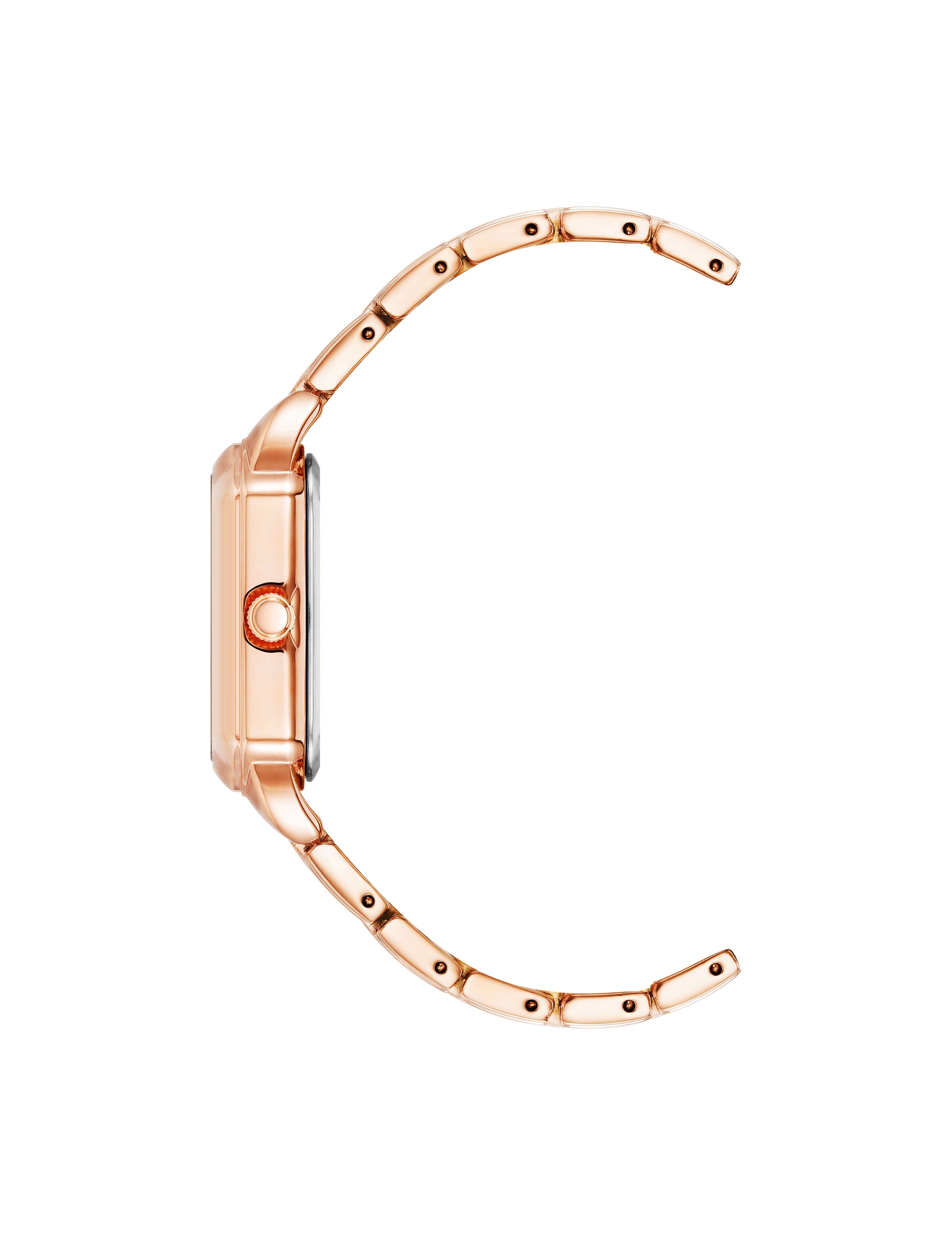 Anne Klein Women's Modern Square Case Watch in Rose Gold-Tone