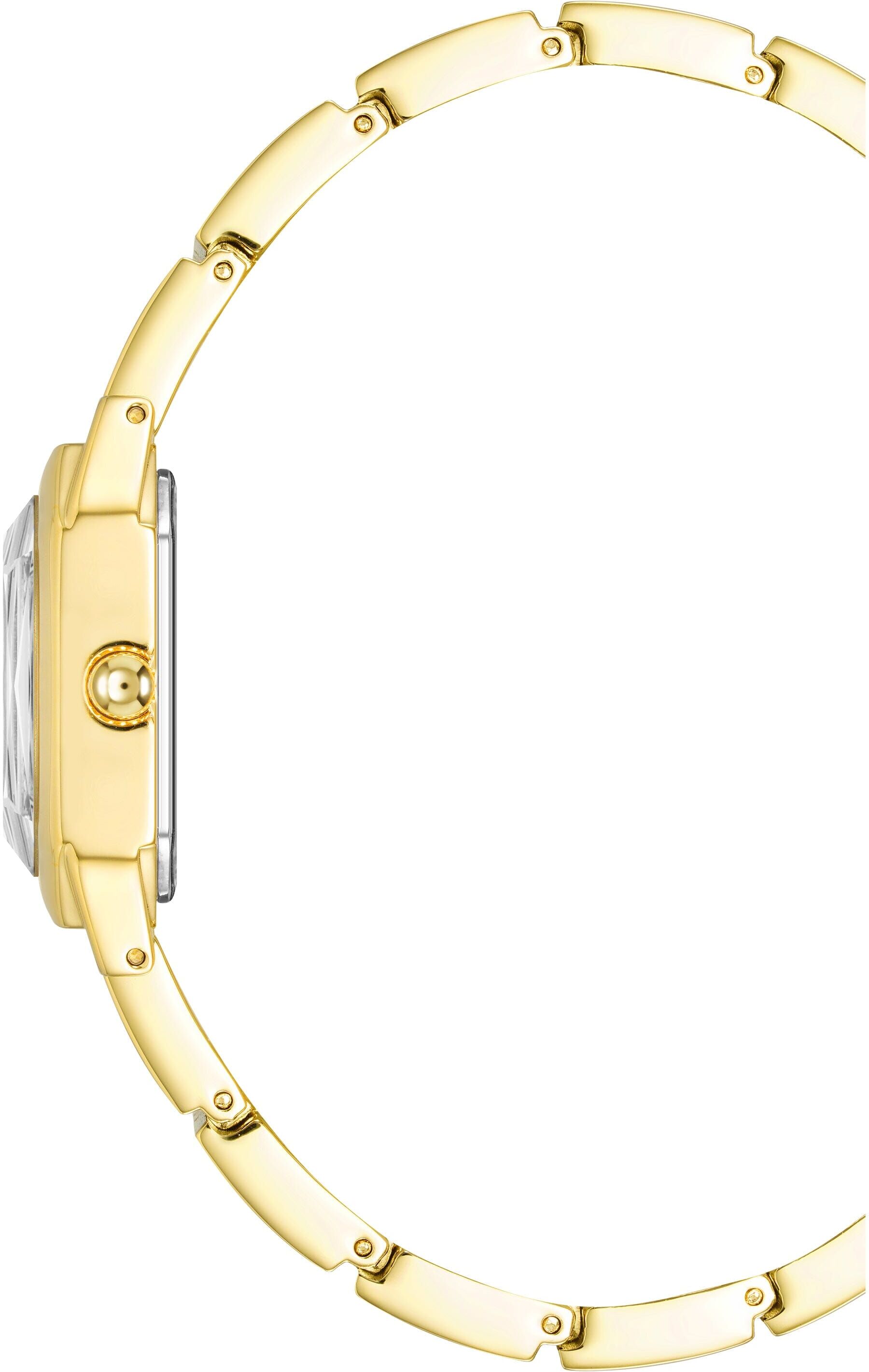 Anne Klein Women's Iconic Octagonal Crystal Bracelet Watch in Gold-Tone