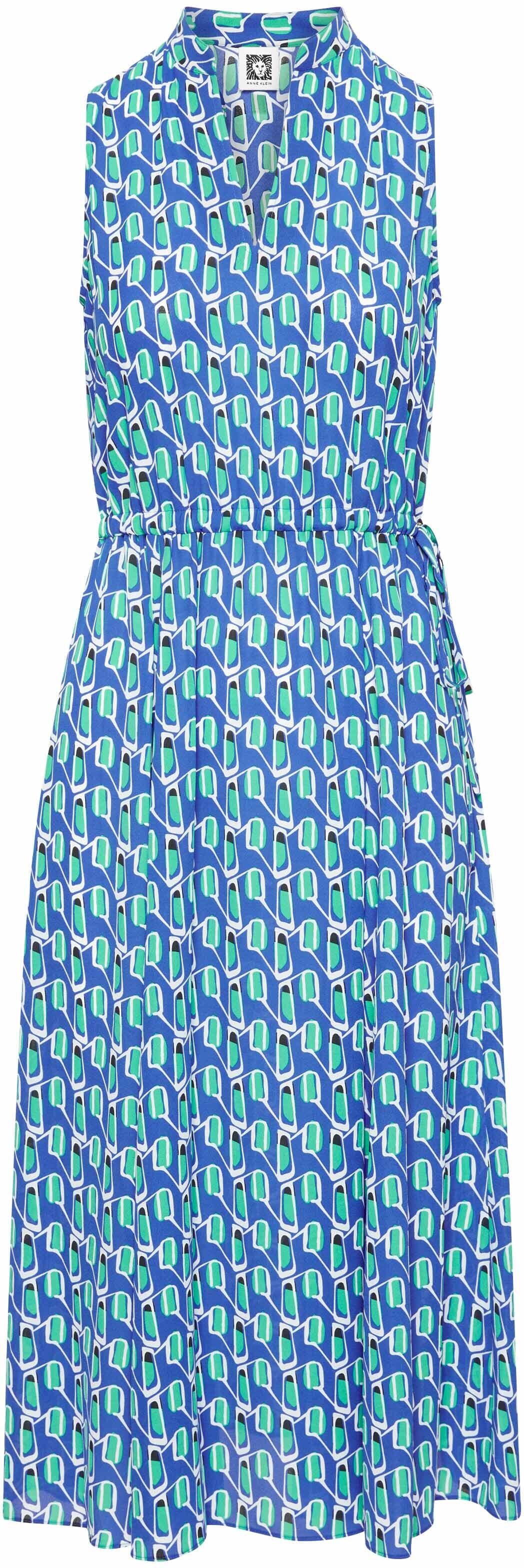 Anne Klein Women's Jenna Drawstring Midi Dress- Clearance in Blue Lapis Combo size Large