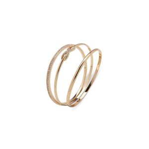 Anne Klein Women's Infinity Knot Bangle Set in Gift Box in Gold Tone size 2.5"