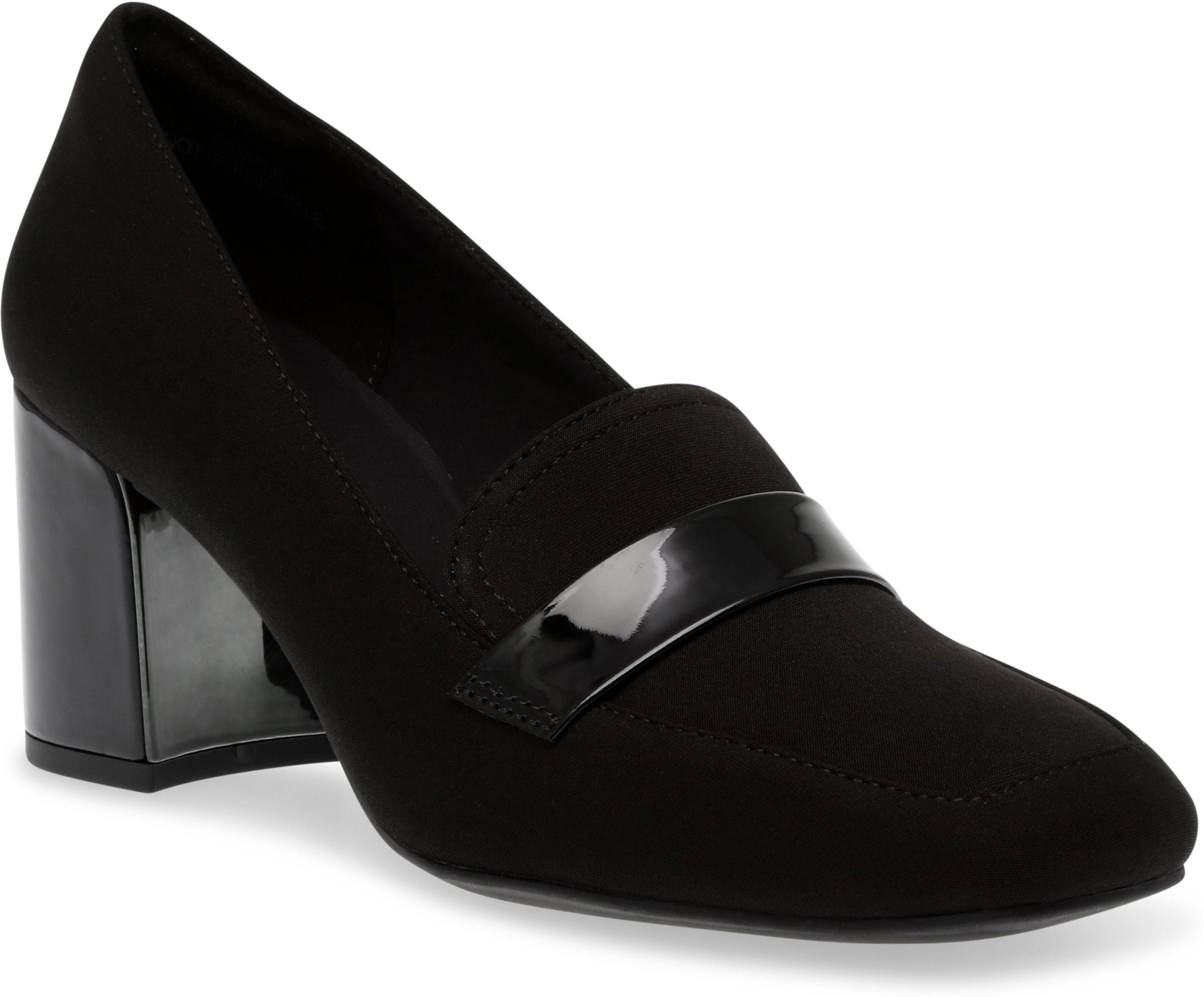 Anne Klein Women's Telepathy Dress Heel in Black Stretch