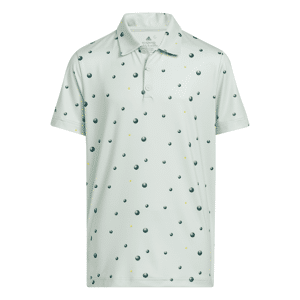 adidas Graphic Print Junior Boys Polo Shirt, Green, XL - adidas Golf Top