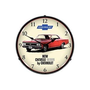 SiGN Collectable Sign & Clock 1966 Chevelle SS 396 Backlit Wall Clock