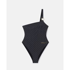 Stella McCartney - S-Wave Print Swimsuit, Woman, Black/Grey, Size: L