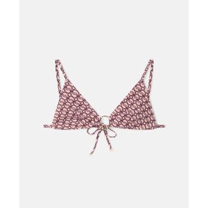 Stella McCartney - S-Wave Print Triangle Bikini Top, Woman, Pink/Burgundy, Size: M