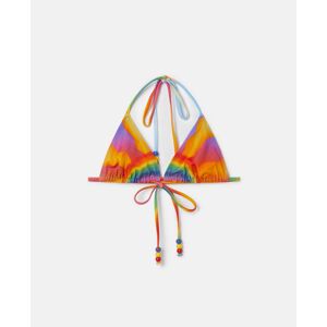 Stella McCartney - Smile Print Triangle Bikini Top, Woman, Multicolour, Size: M