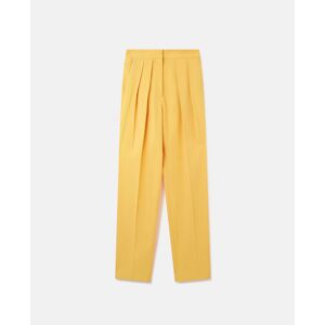 Stella McCartney - Pleat Front Straight Leg Trousers, Woman, Sunflower Yellow, Size: 44